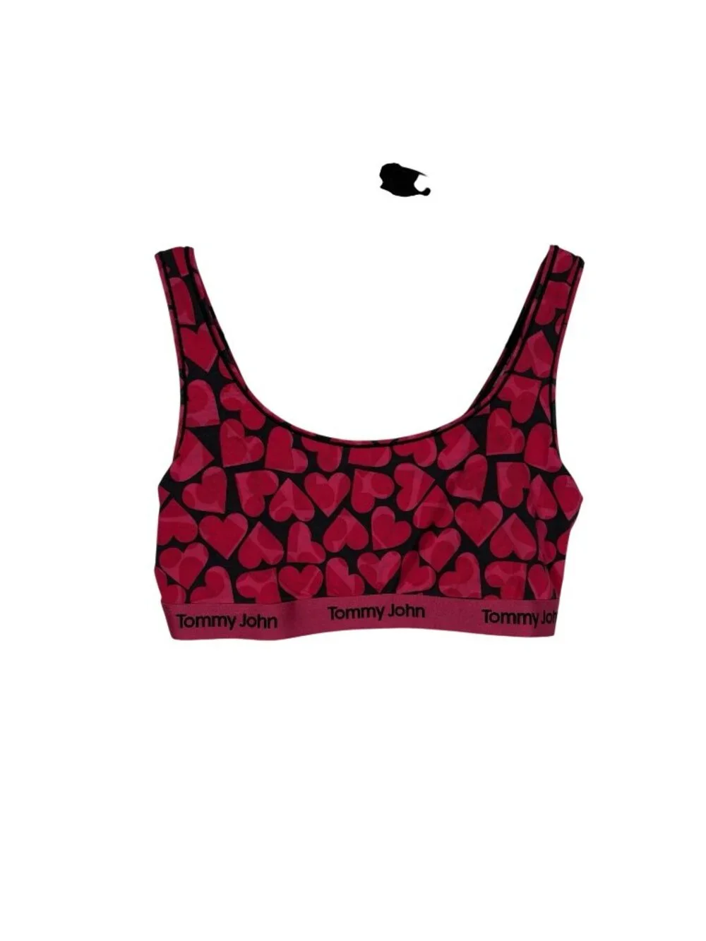 Tommy John Women Size XL Cropped Hearts Soft Second Skin Scoop Bralette NWT